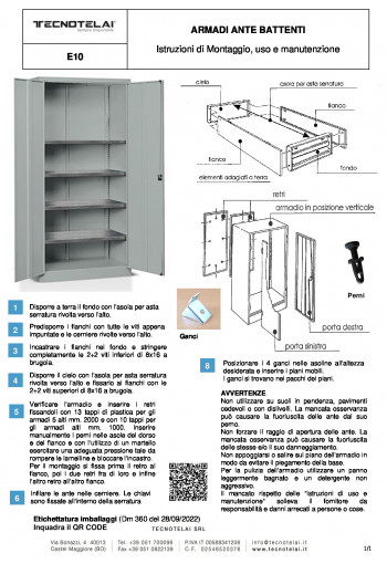 Armadi ante battenti per officina (E10)