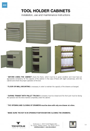 Assembly instructions A50 - Tool cabinets