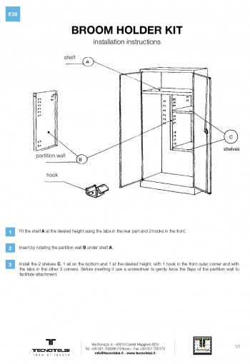 Assembly instructions E30 - Broom cabinet kit