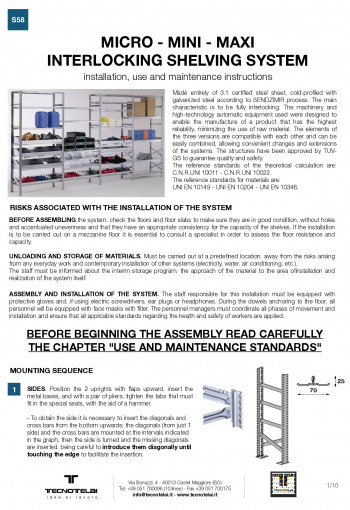 Assembly instructions S10 - Interlocking shelving Micro-Mini-Maxi