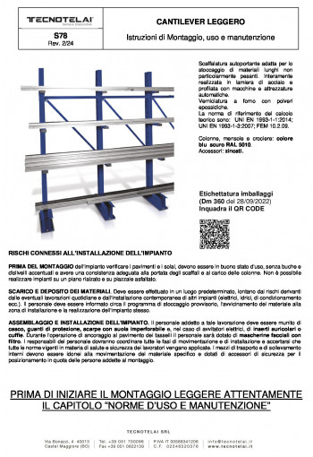 Cantilever leggero (S78)
