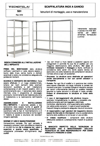 Scaffalatura a bullone Inox (S51)