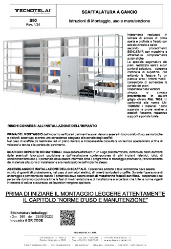 Scaffalatura a gancio (S90)