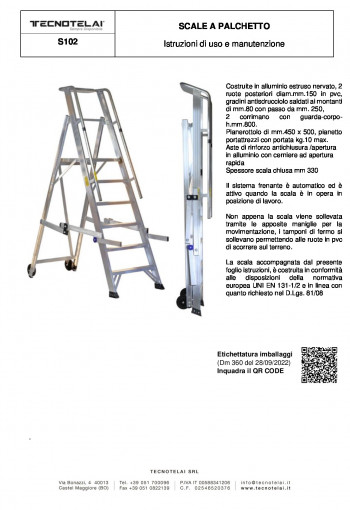 Scale a palchetto in alluminio (S102)
