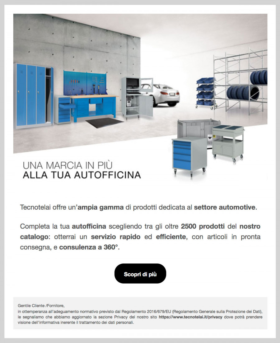 COMPLETA LA TUA OFFICINA CON I PRODOTTI TECNOTELAI