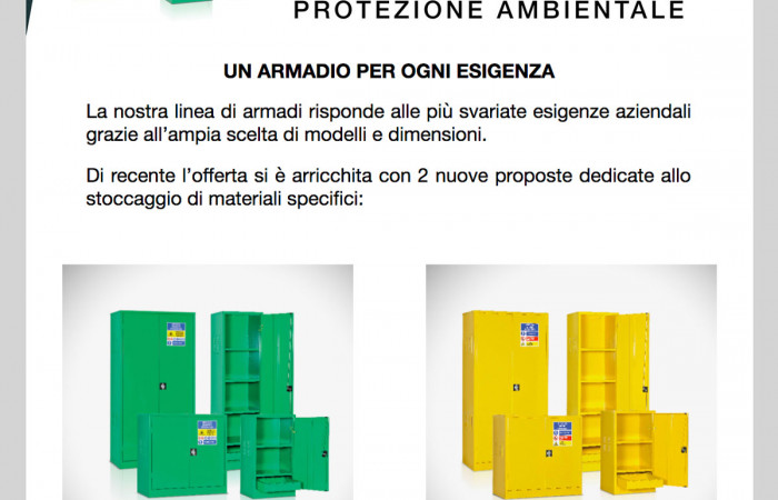 EVOLVITI: ARMADI STOCCAGGIO PER PROTEZIONE AMBIENTE 