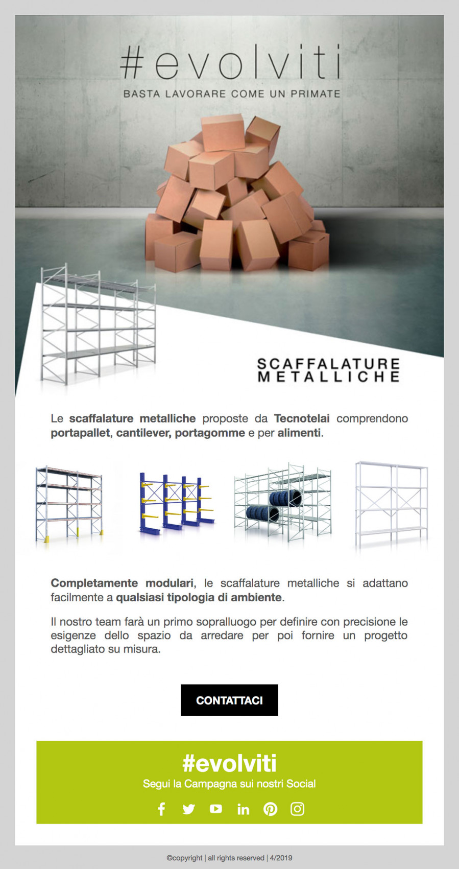 EVOLVITI: SCAFFLATURE METALLICHE 