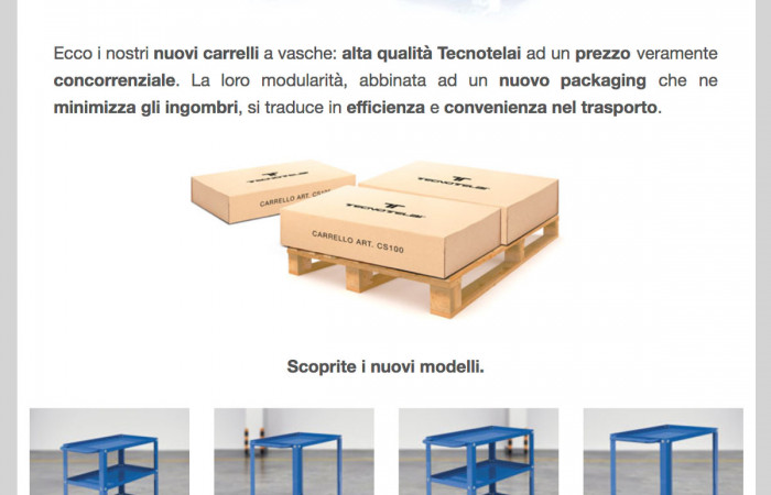 NEW TROLLEYS WITH TRAYS TECNOTELAI