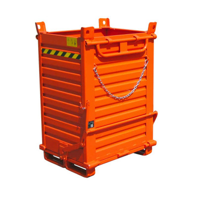 Openable base container mm. 1000Lx800Dx1340H+110H. Orange.