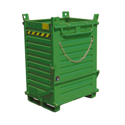 Openable base container mm. 1000Lx800Dx1340H+110H. Green.
