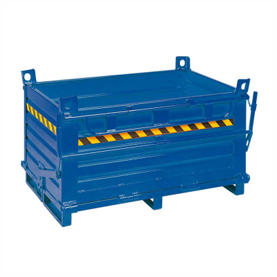 Openable base container mm. 2000Lx1000Dx1040H+110H. Dark blue.