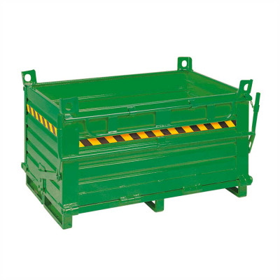 Openable base container mm. 2000Lx1000Dx1040H+110H. Green.