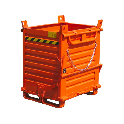 Openable base container mm. 1000Lx800Dx1040H+110H. Orange.