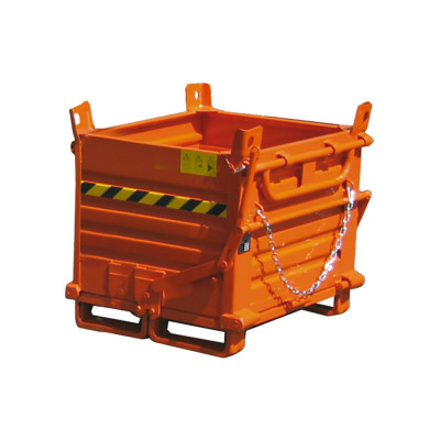Openable base container mm. 1000Lx800Dx690H+110H. Orange.