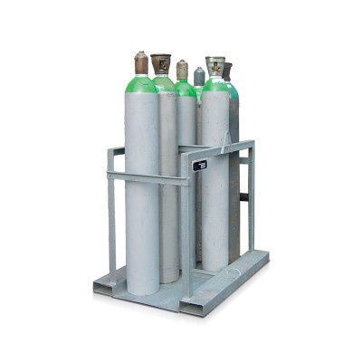 Contenitore per 8 bombole. Zincato