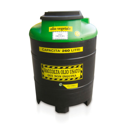 Container for collecting brake oil diameter 800x1100H. Black-green.