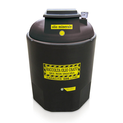 Contenitore 500lt per olio minerale. Nero