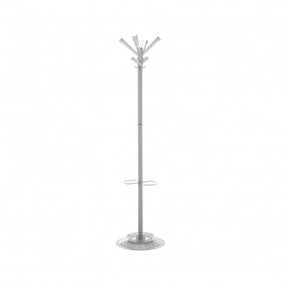 Appendiabiti a stelo 4 + 4 posti. Grigio lucido