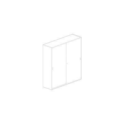 DF7162BI Metal cabinet with sliding doors white. Sizes: 1800Lx600Dx2000H mm