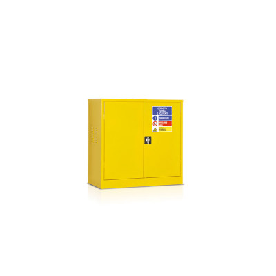 Cabinet for paints and solvents 2 shelves mm. 1000Lx500Dx1000H. Yellow.