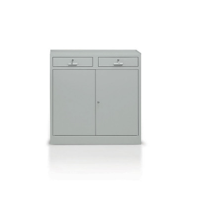 Armadio con 2 cassetti mm 1000x400x1000h. Grigio