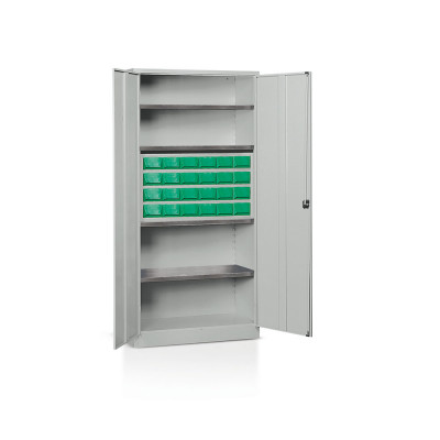 Armadio con cassettiera mm 1000x400x2000h. Grigio