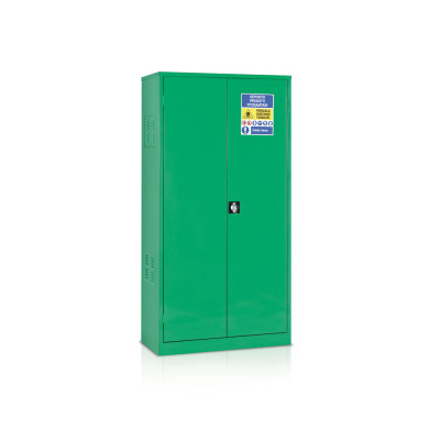 Cabinet for pesticides 4 shelves mm. 1000Lx500Dx2000H. Dark green.