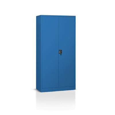 E221B Hinged doors cabinet and 4 shelves mm. 1000Lx400Dx2000H Blue.