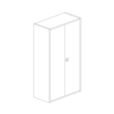 Armadio mm 1000x450x2000h. Grigio chiaro