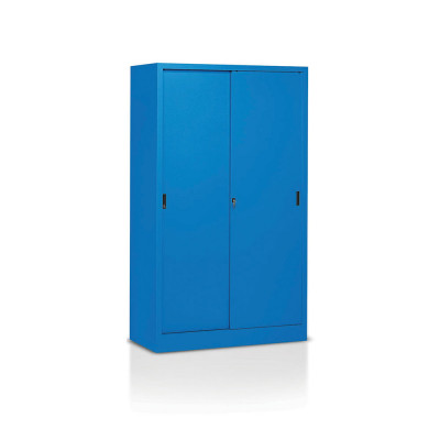 E372B Sliding doors cabinet with 4 adjustable shelves mm. 1200Lx500Dx2000H.