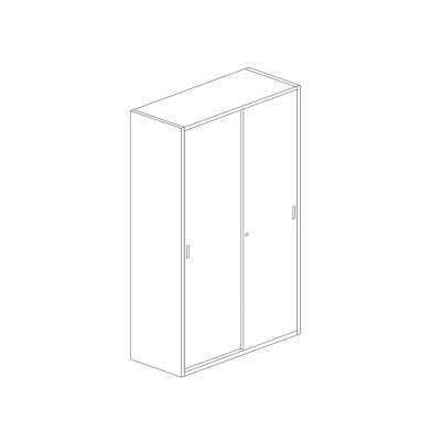 Armadio mm 1200x450x2000h. Grigio chiaro