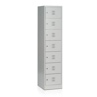 Storage cabinet 7 compartments mm. 400Lx450Dx1800H. Grey.