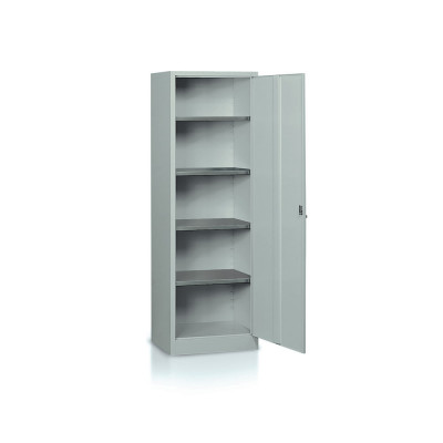 Hinged door cabinet mm. 600Lx400Dx1800H. Grey.