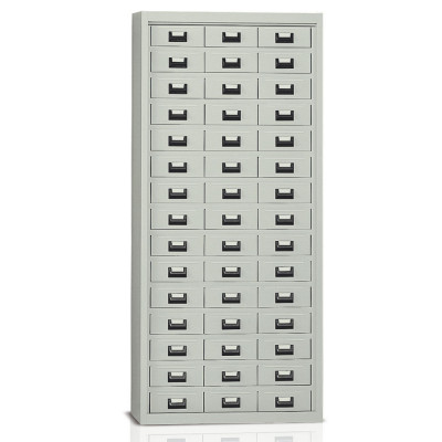 Cabinet with 45 drawers mm. 900Lx355Dx2000H. Grey.