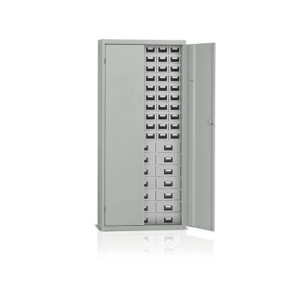 Cabinet with doors 60+21 drawers mm. 900Lx355Dx2000H. Grey.