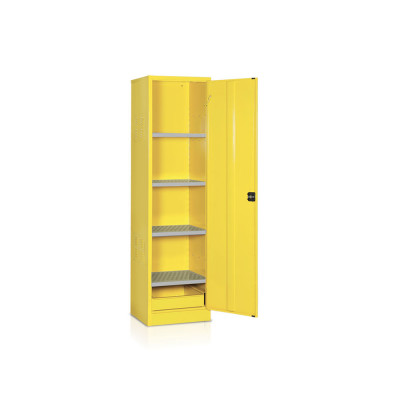 Cabinet for paints and solvents, 4 shelves mm. 530Lx500Dx2000H. Yellow.
