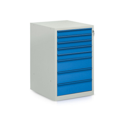 Cassettiera 8 cassetti per bancutensile. Grigio/Blu