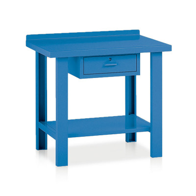 Banco lamiera 1 cassetto mm 1000x750x885h. Blu