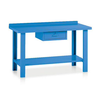 BL356B Banco lamiera 1 cassetto mm 1500x750x885h. Blu