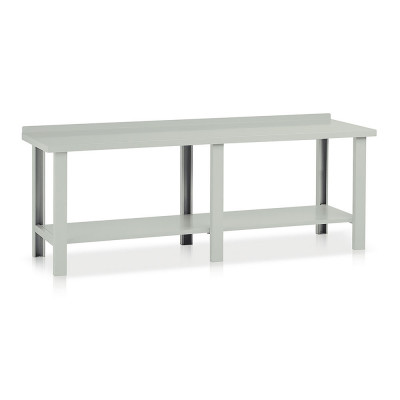 Banco lamiera mm 2500x750x885h. Grigio
