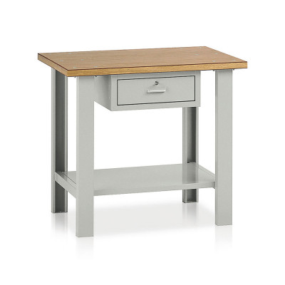 Banco legno 1 cassetto mm 1000x750x900h. Grigio