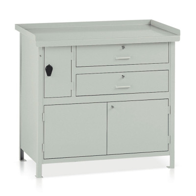 BL353 Work bench with 2 drawers mm. 1000Lx670Dx900H. Grey.