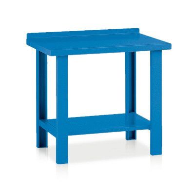 BL35507B Bench with top in sheet metal mm. 1000Lx750Dx885H. Blue.