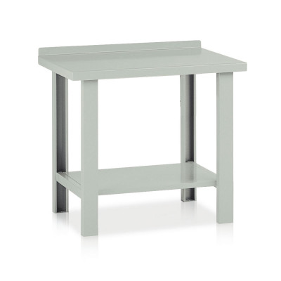 Bench with top in sheet metal mm. 1000Lx750Dx885H. Grey.