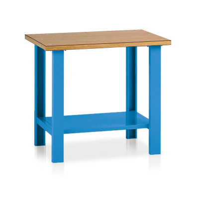 BT33307B Bench with wooden top mm. 1000Lx750Dx900H. Blue.