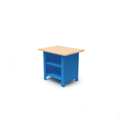 Panelled top with wooden top mm. 1024Lx750Dx880H. Blue.