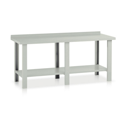 BL35907 Bench with top in sheet metal mm. 2000Lx750Dx885H. Grey.