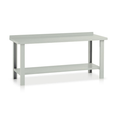 Bench with top in sheet metal mm. 2000Lx750Dx885H. Grey.