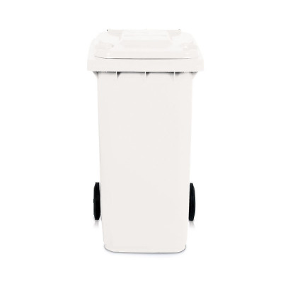 0716BI Bidone 120 lt. con ruote. Bianco