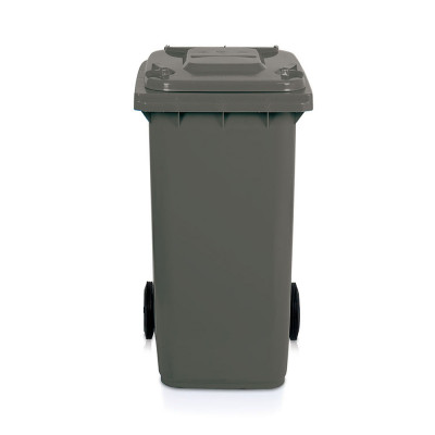 Bidone 120 lt. con ruote. Grigio